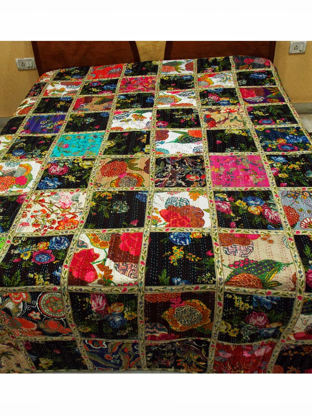 Handemade Sanganeri Bed Sheets Coverlets Bedspread Ethnic Handmade