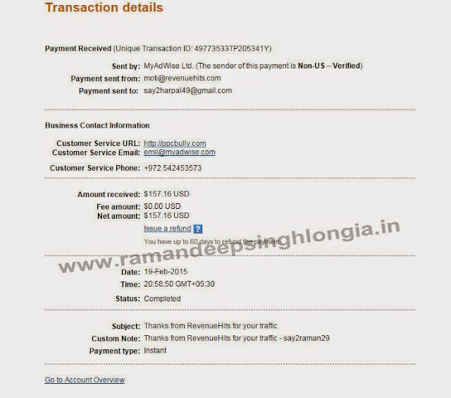 Revenuehits Paypal Earning proofs Revenuehits Paypal Earning proofs