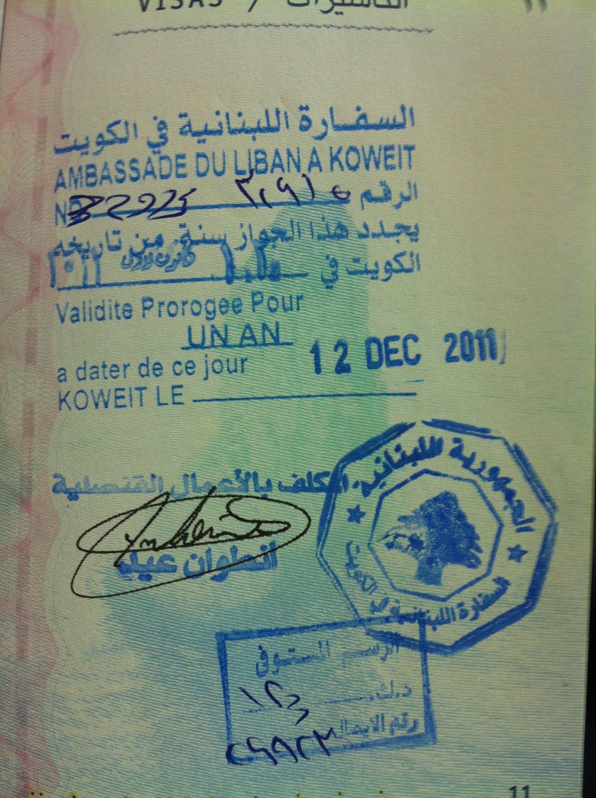 Speakin' the Blues Gripes about Lebanese Passport Renewal