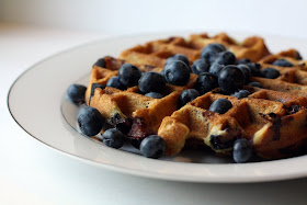 Whole Grain blueberry waffles