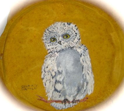Snowy Owl on Leather
