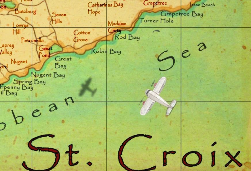 i just finished this map of st croix island it will be a christmas gift for someone who has a condo on the island if you look closely you can see fish