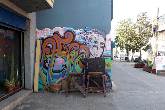 graffiti street art in bellavista and patronato, santiago de chile