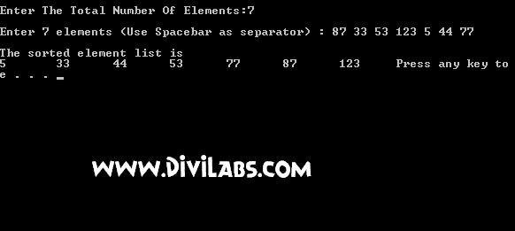 C++ Program Code for Merge Sort Algorithm implementation on an array, using template class