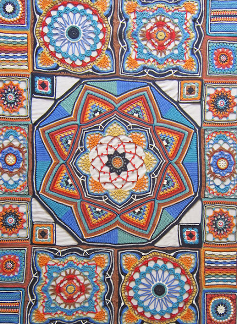 вязание крючком, мотивы, плед, мастер-класс, 