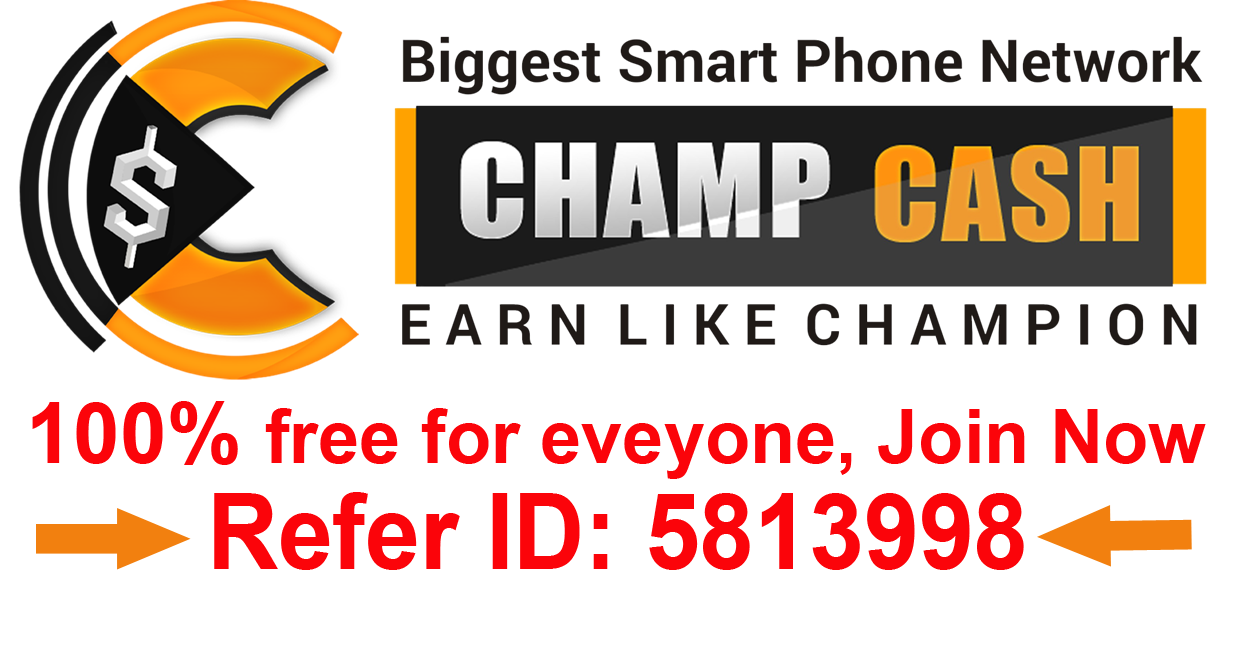 Champcash, Earn Like Champion (Digital India)
