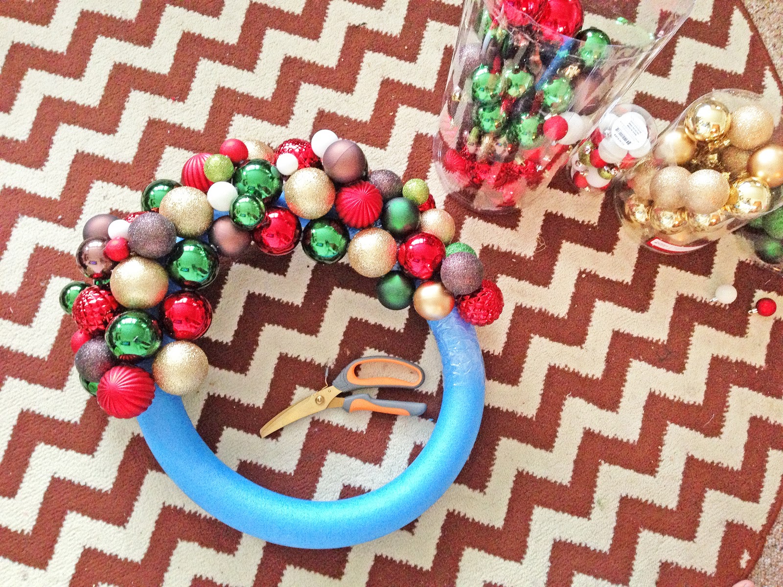 Grosgrain DIY 30" Pool Noodle Ornament Wreath