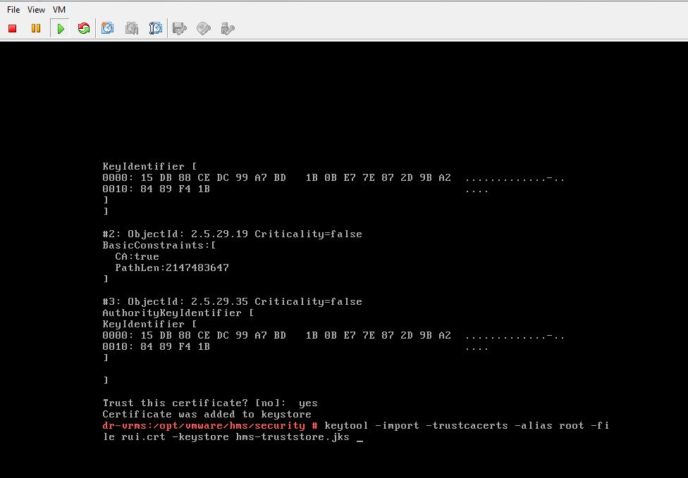 Vmware generate truststore key file software