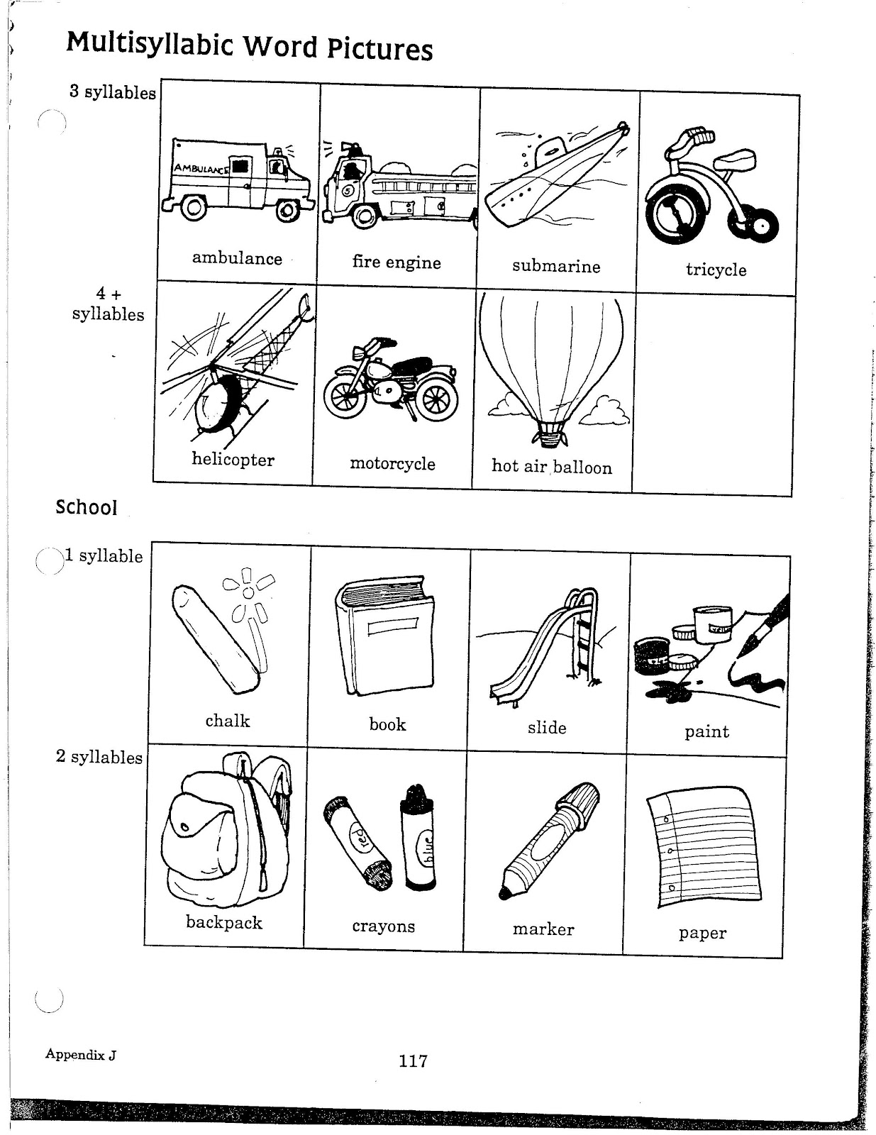 Stressed syllable counter picture