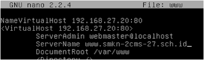 Konfigurasi Web Server Pada Linux Debian CLI