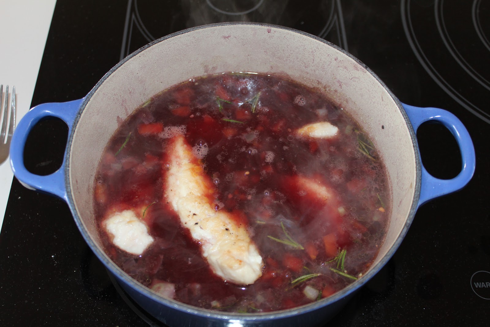 Braised Chicken in Red Wine Sauce