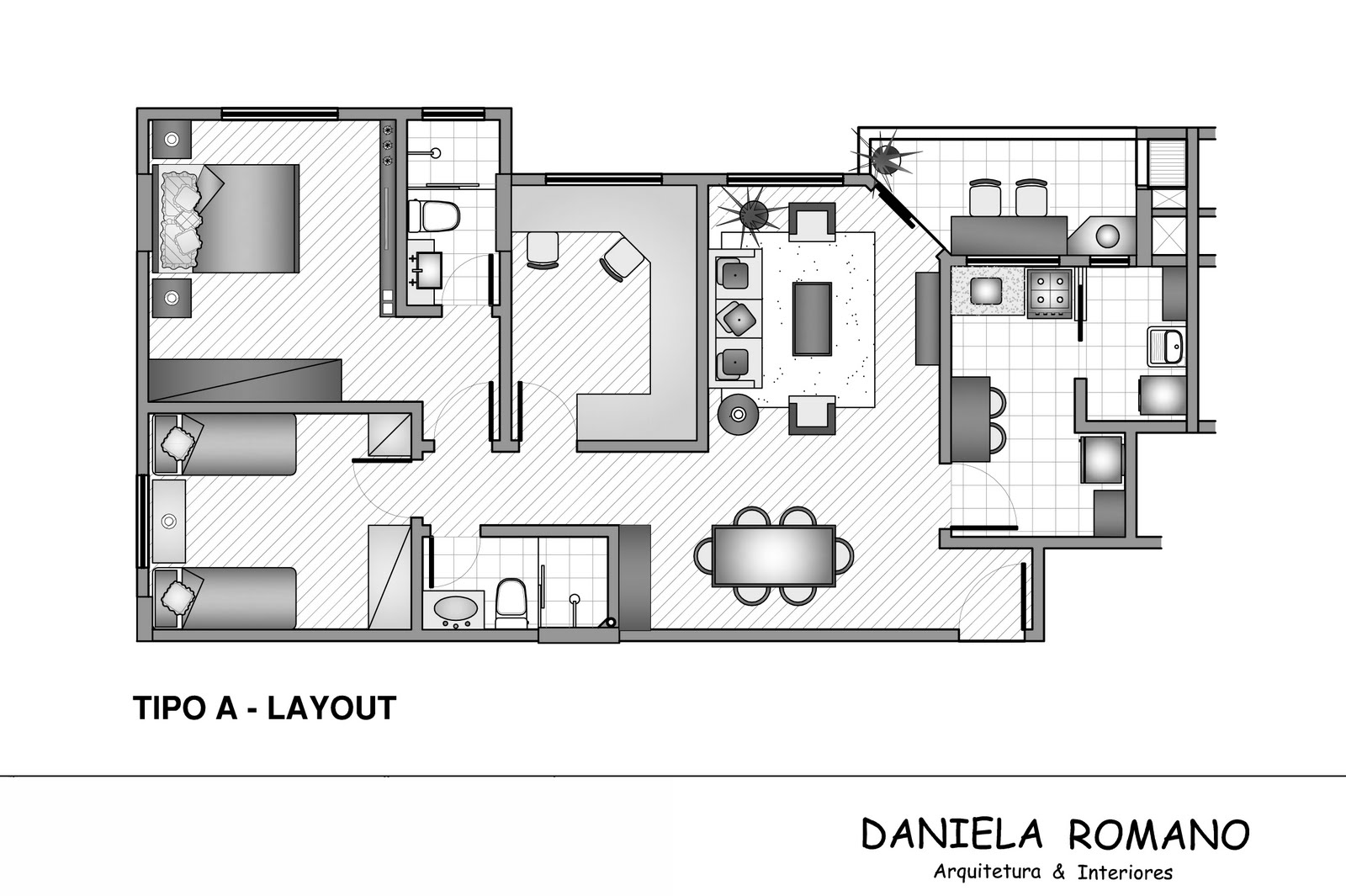 #3B3B3B MARIANA PROJETISTA: Portifólio #08: DANIELA ROMANO 1600x1065 px Projeto De Arquitetura De Cozinha Industrial #2759 imagens