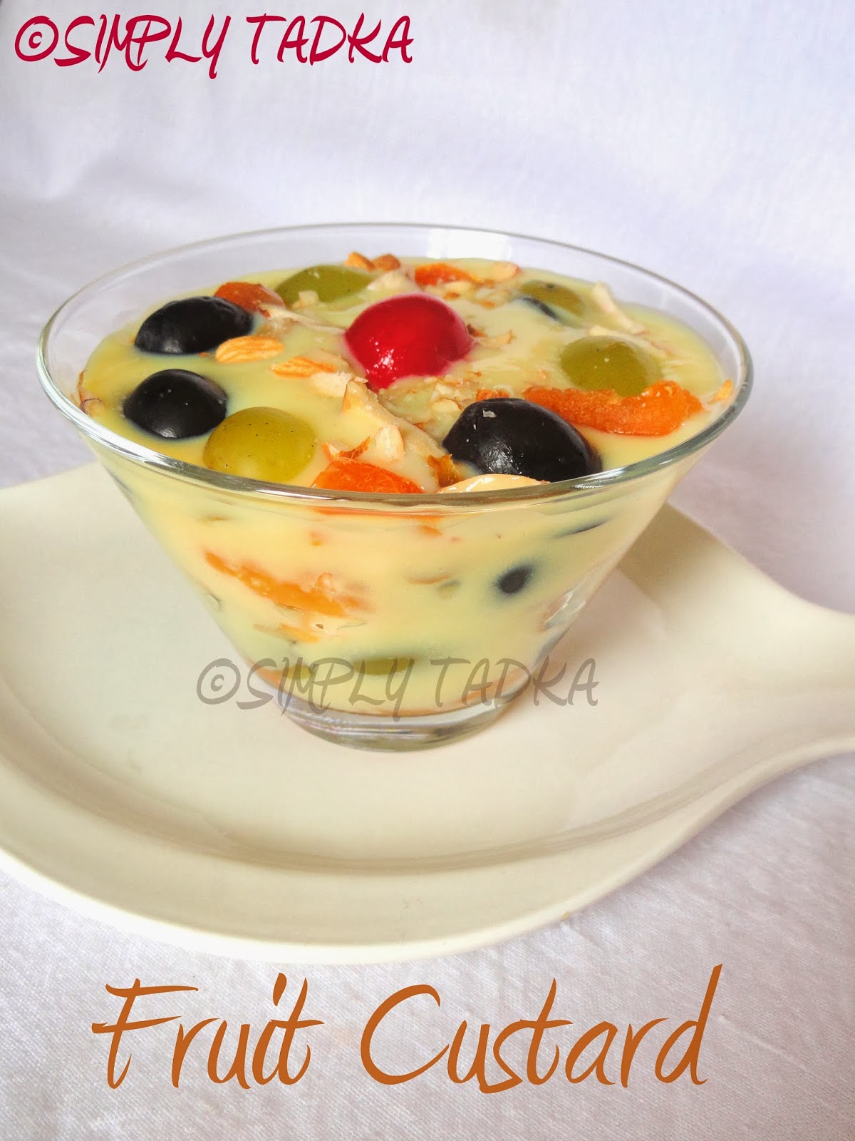 Fruit Custard Fruit salad with Custard Simply TADKA