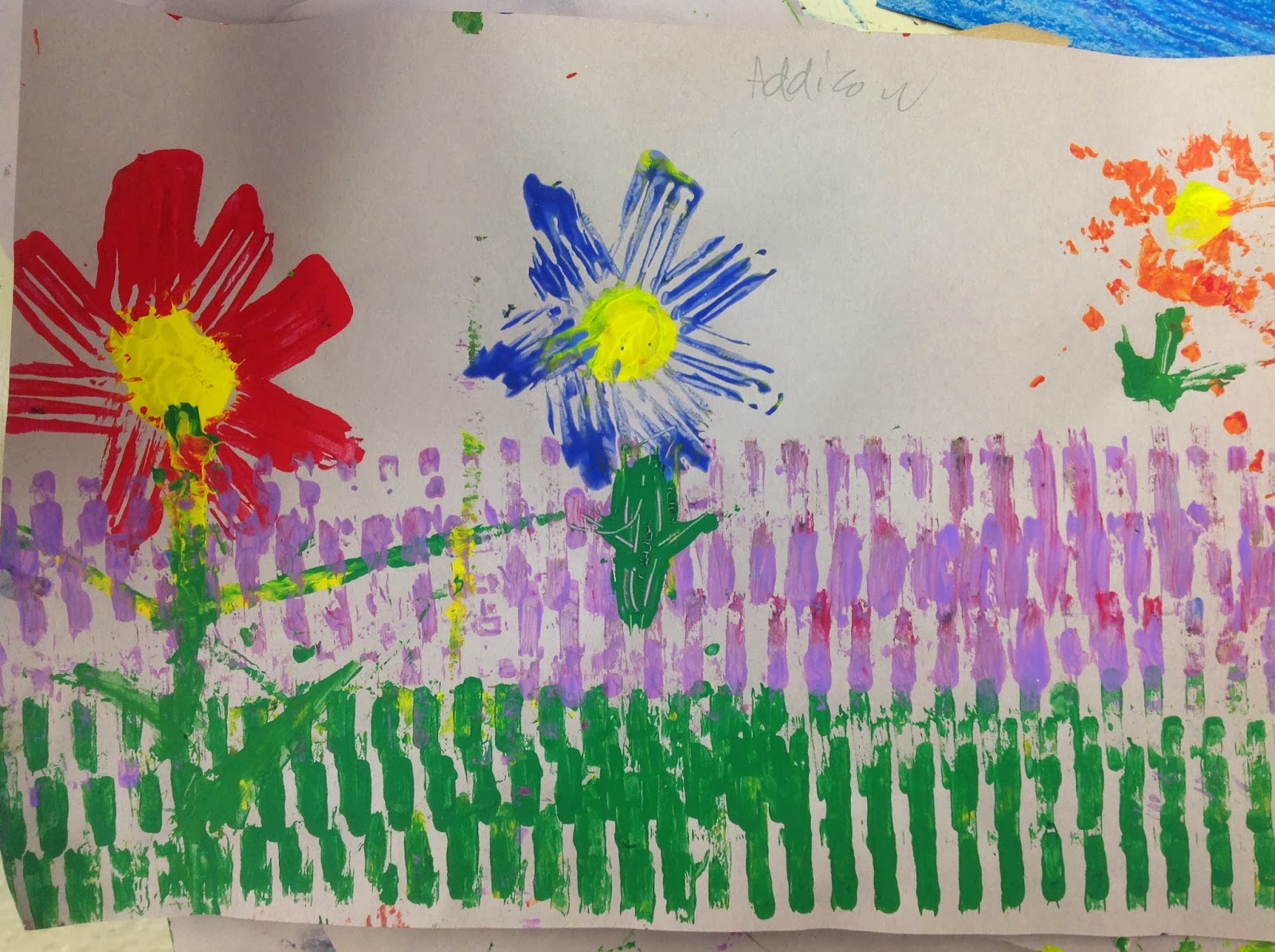 Fourth Grade Found Object Printmaking Showing Space Distance Fourth Grade Found Object Printmaking Showing Space Distance
