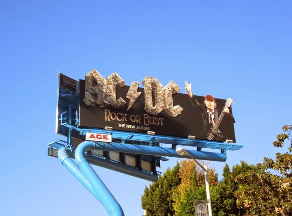 AC/DC Rock or Bust special billboard Sunset Boulevard AC/DC Rock or Bust special billboard