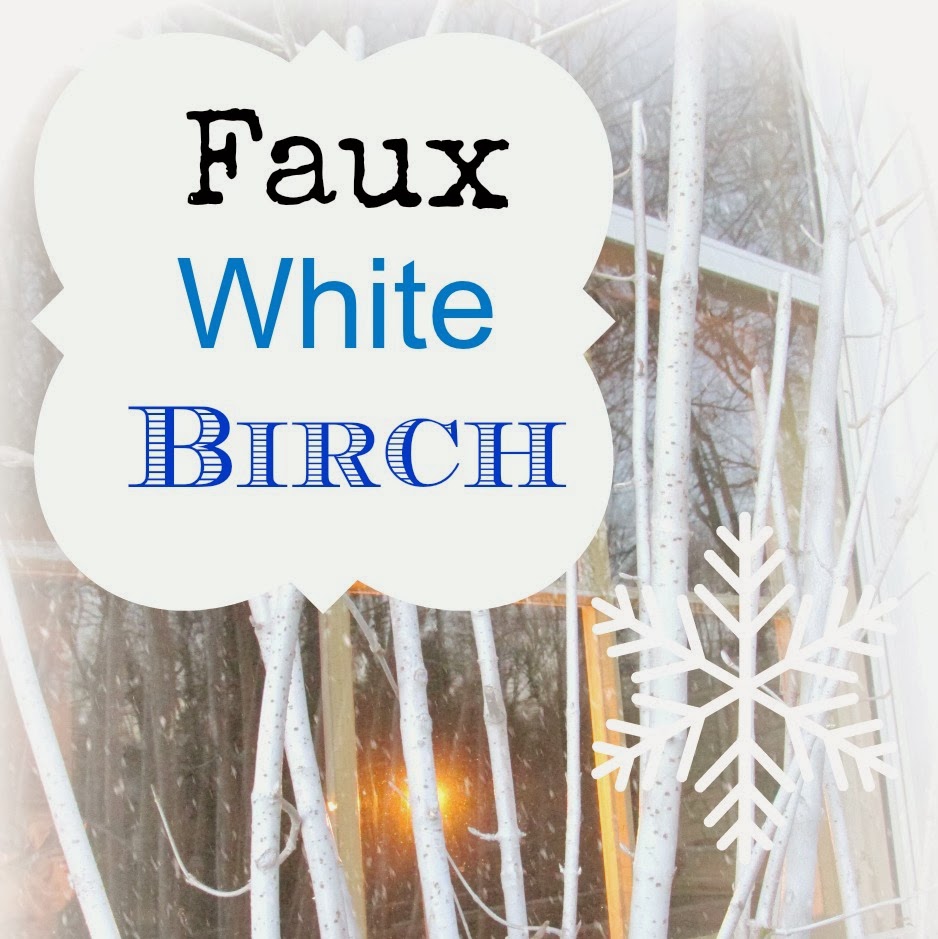Faux White Birch Tree Sticks and Winter Window Boxes Crafts a la mode