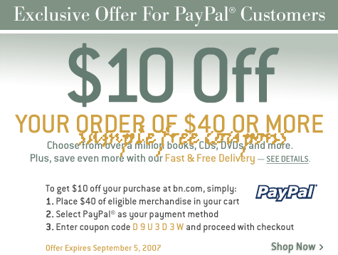 Coupon codes for barnes and noble