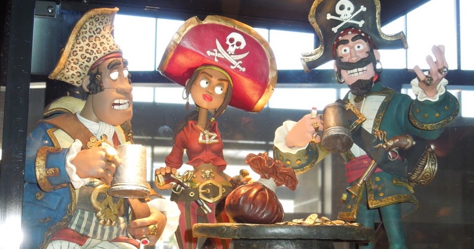 Claymation characters from The Pirates Band of Misfits on display... Hollywood Movie Costumes