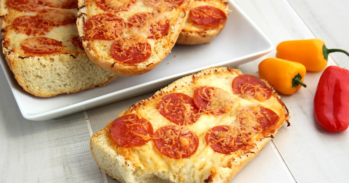 Kitchen Simmer Garlic and Pepperoni French Bread Pizzas