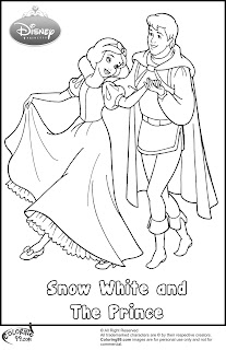 snow white and the prince coloring pages