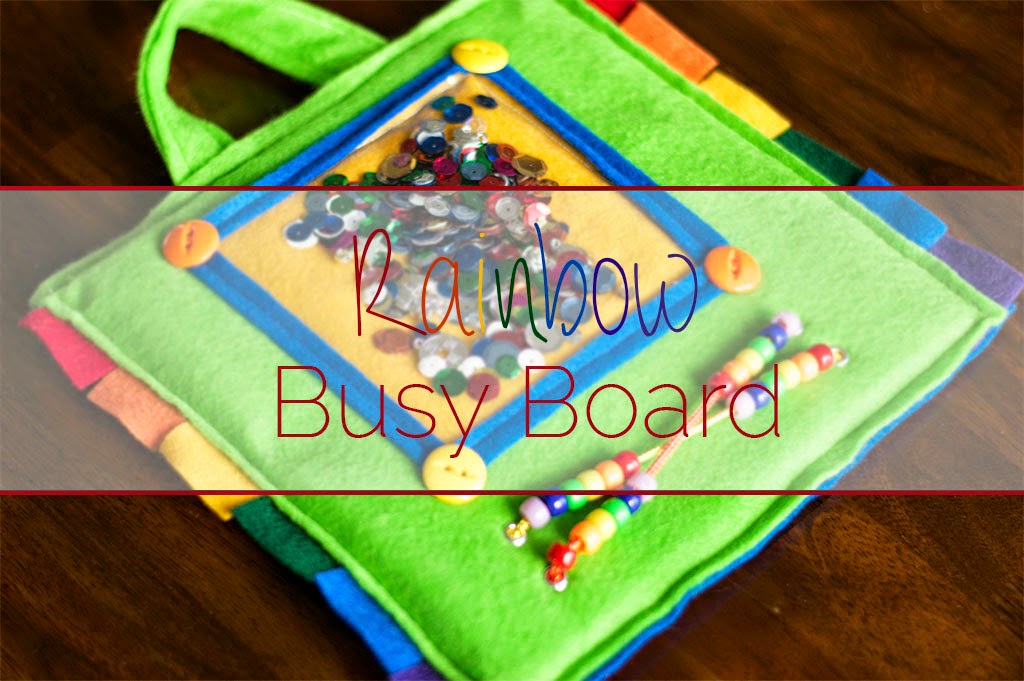 Today I Felt Crafty: Rainbow Busy Board