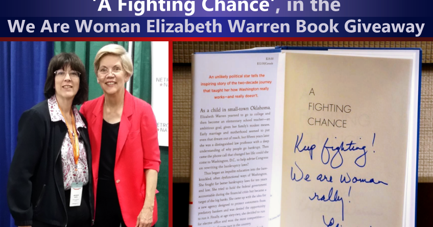Enter to Win Signed Elizabeth Warren Book - We Are Woman