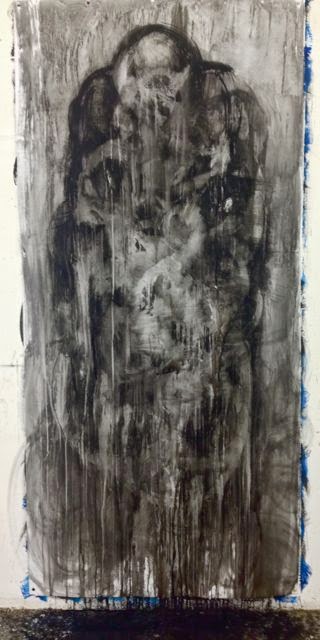 Golem - acryl op papier - 100x200cm