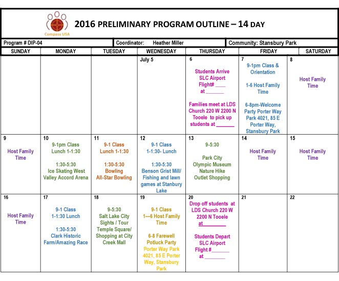 Here's What the Students Will Be Doing!