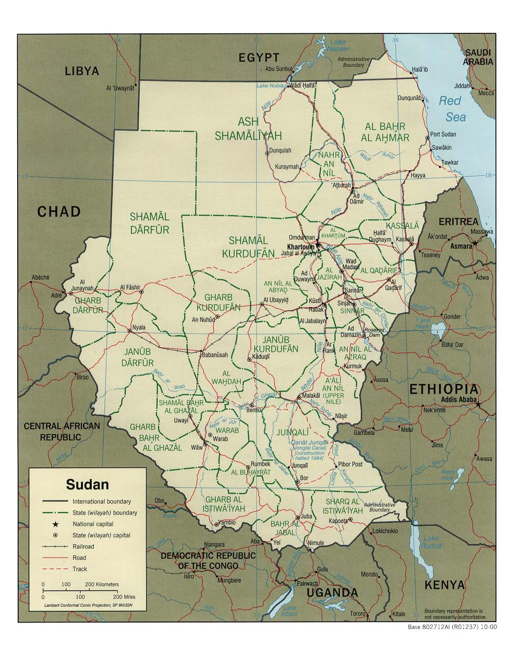 SUDAN GEOGRAPHICAL MAPS OF SUDAN