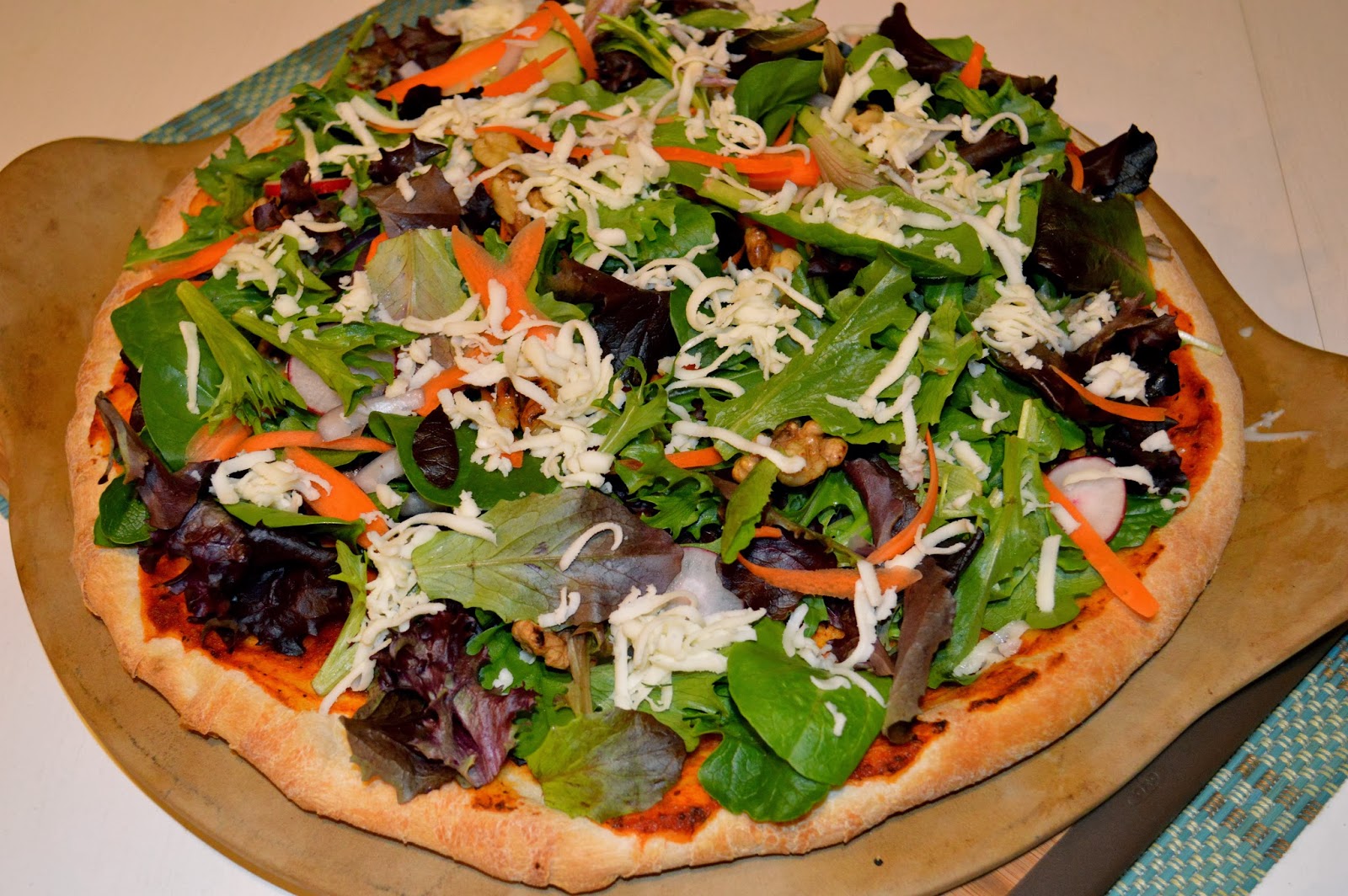 Kiss My Apron Salad Pizza