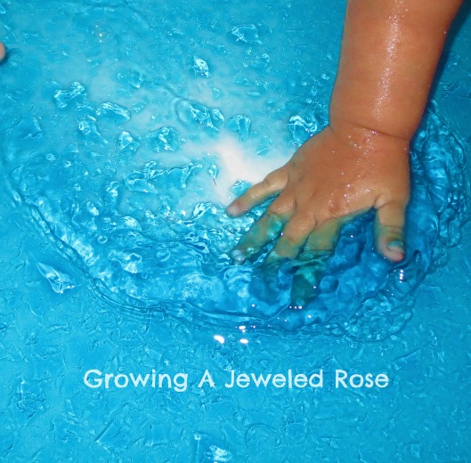 Messy Play in the Bath Jello Ocean Growing A Jeweled Rose
