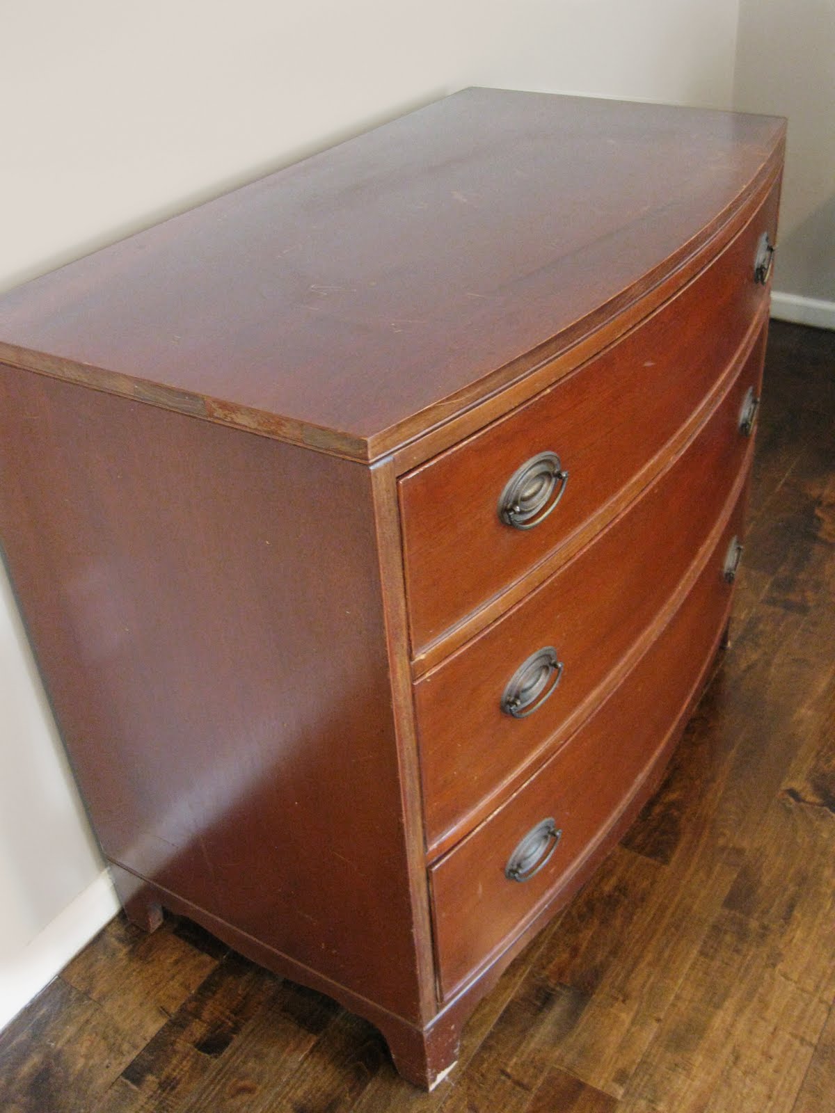 pewter+sage Grandma's Bow Front Dresser