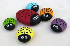 Ladybug Painted Rock