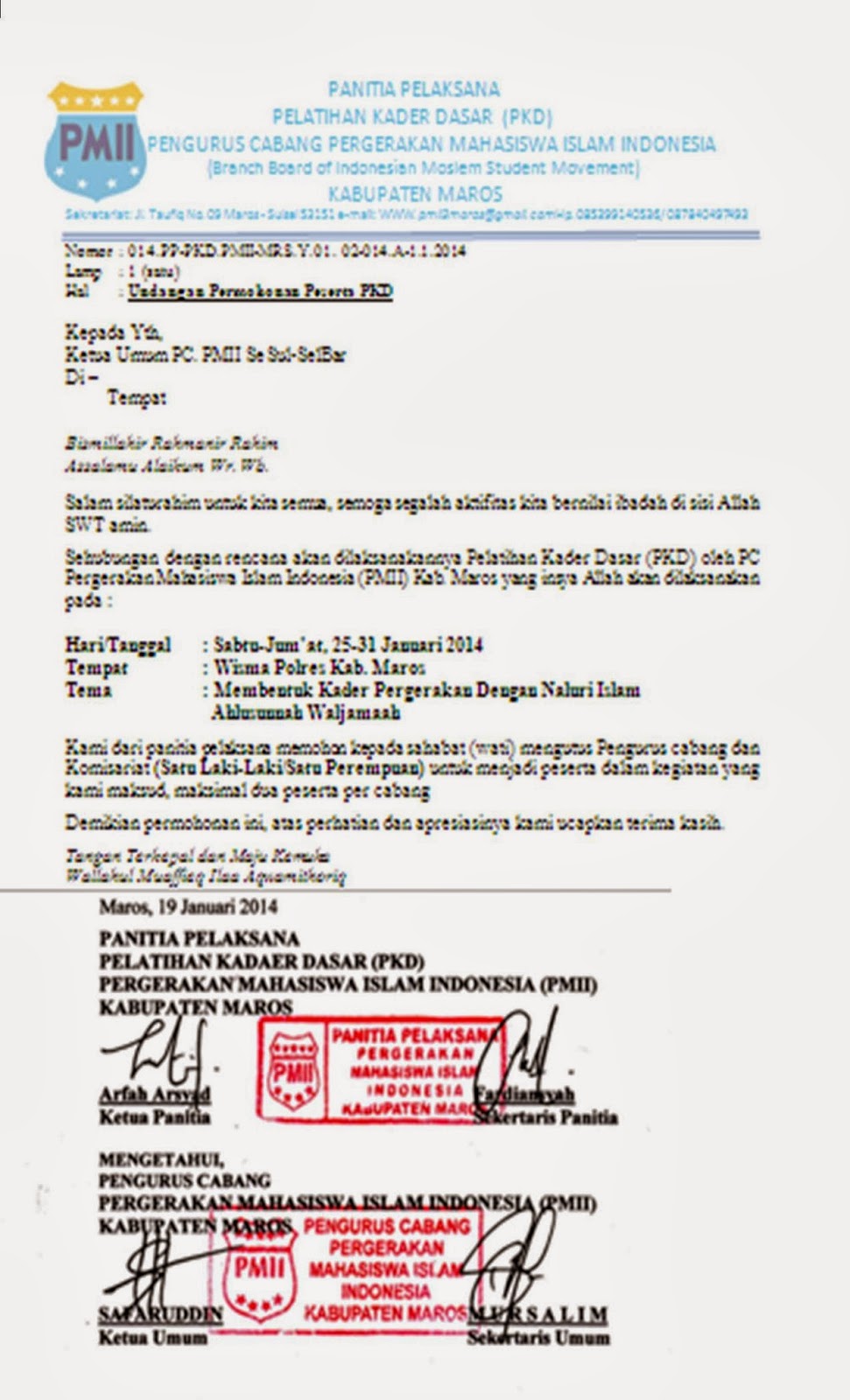 PC. PMII Gowa - Sulawesi Selatan: Ikuti Kegiatan PKD PMII ...