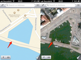 aeroplanes are seen on Apple ios 6 map