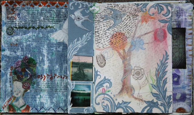 Galia Alena, art journal, journalling, mixed media, journal pages