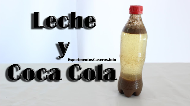 Leche con Coca Cola, reaccion quimica, experimentos caseros