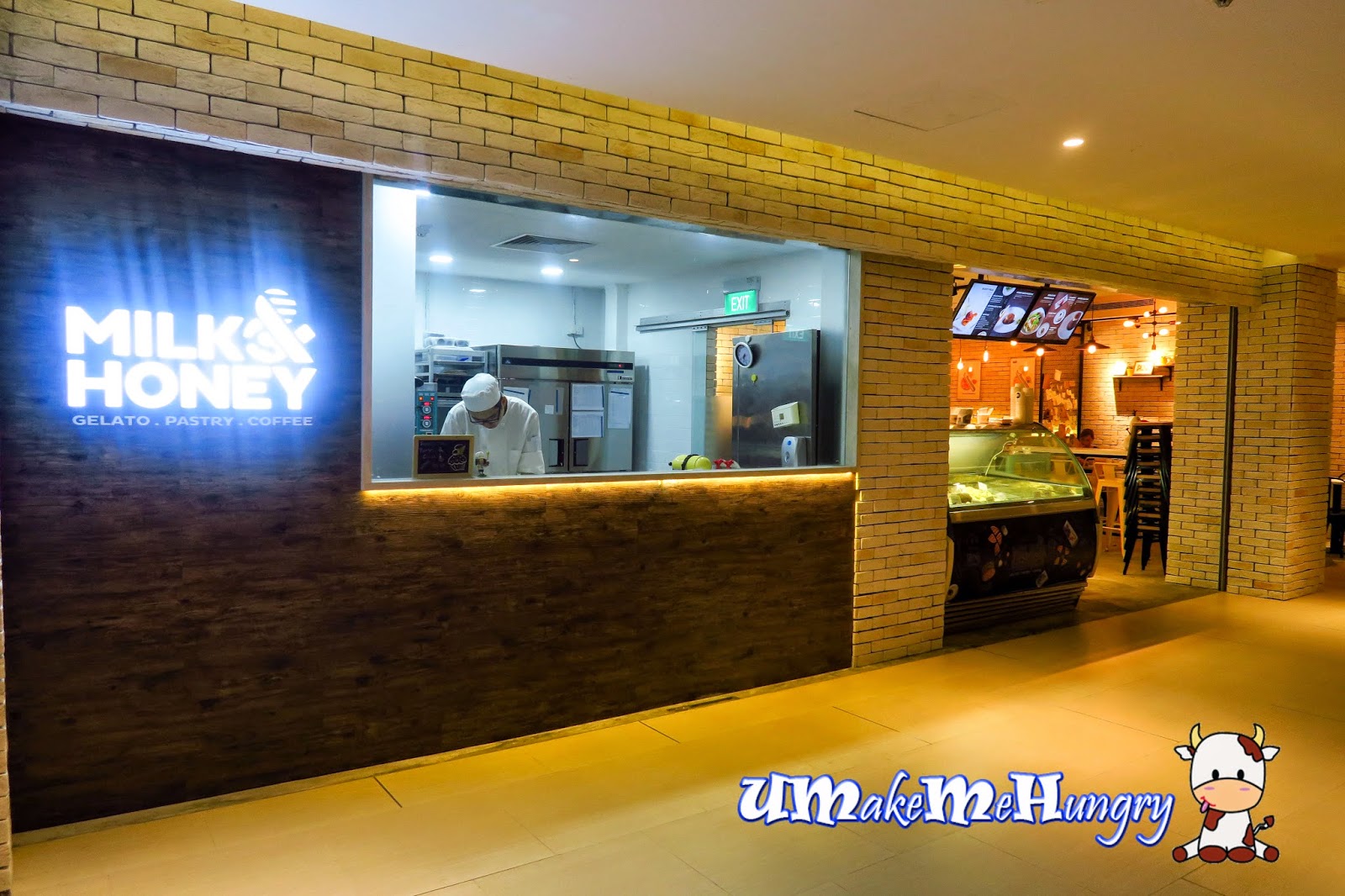 Environment was modern industrial team with concrete flooring and