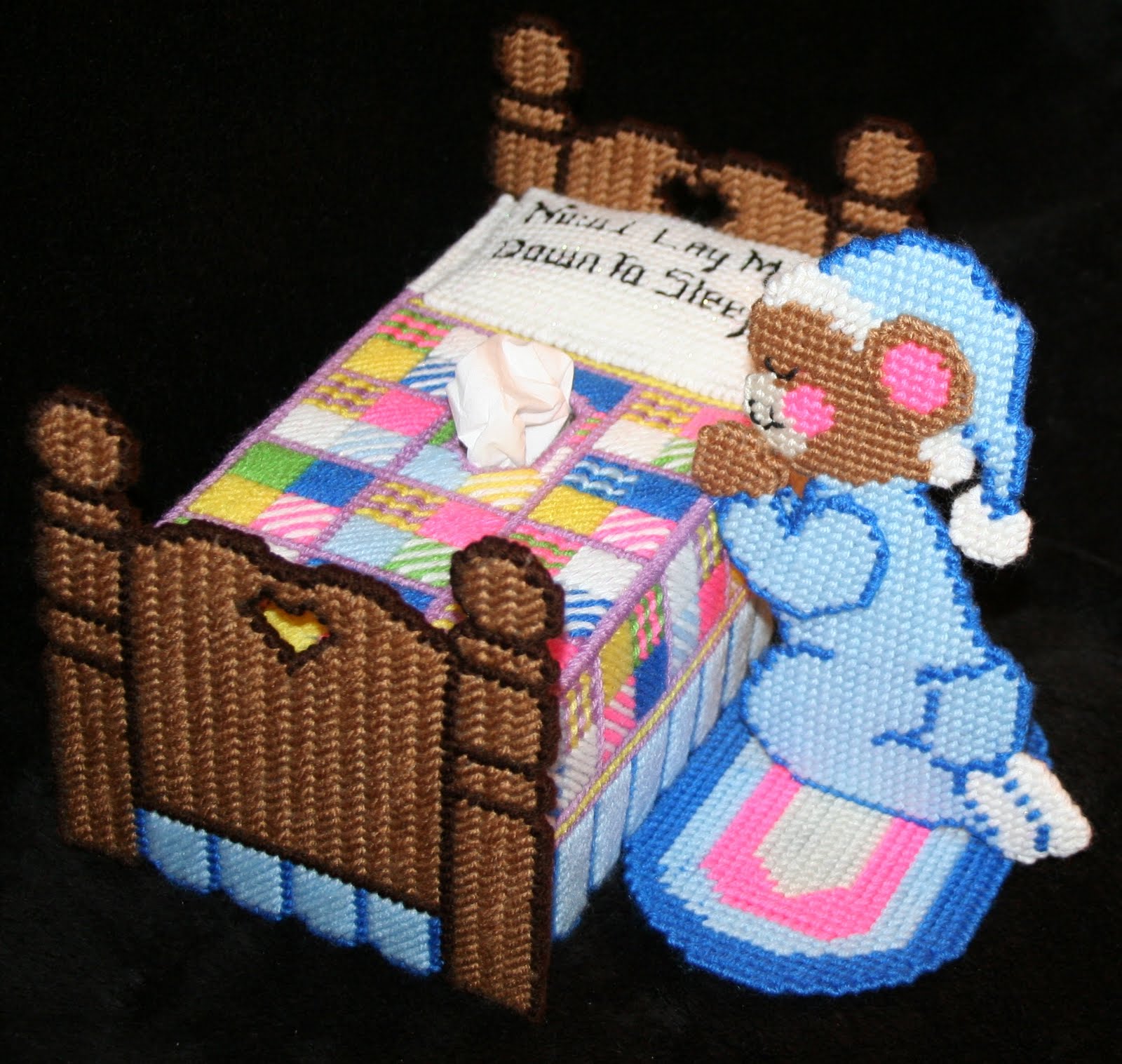 My Little Spot of Sanity Prayer Bear Tissue Box Cover