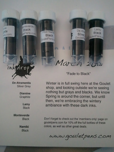 Ink Drop March 2013: Fade to Black