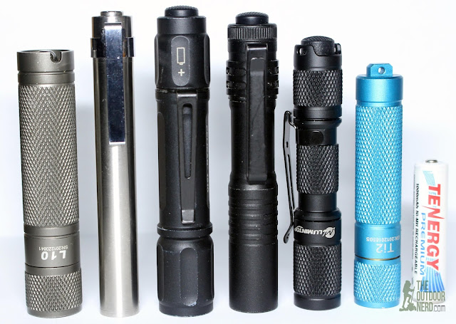 From Left: L3 L10, SingFire SF-348, Pelican 1910, Streamlight Microstream, Lumintop Tool, Thrunite Ti2, Tenergy AAA Battery From Left: L3 L10, SingFire SF-348, Pelican 1910, Streamlight Microstream, Lumintop Tool, Thrunite Ti2, Tenergy AAA Battery