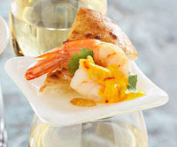 Shrimp with Spicy Saffron Sauce