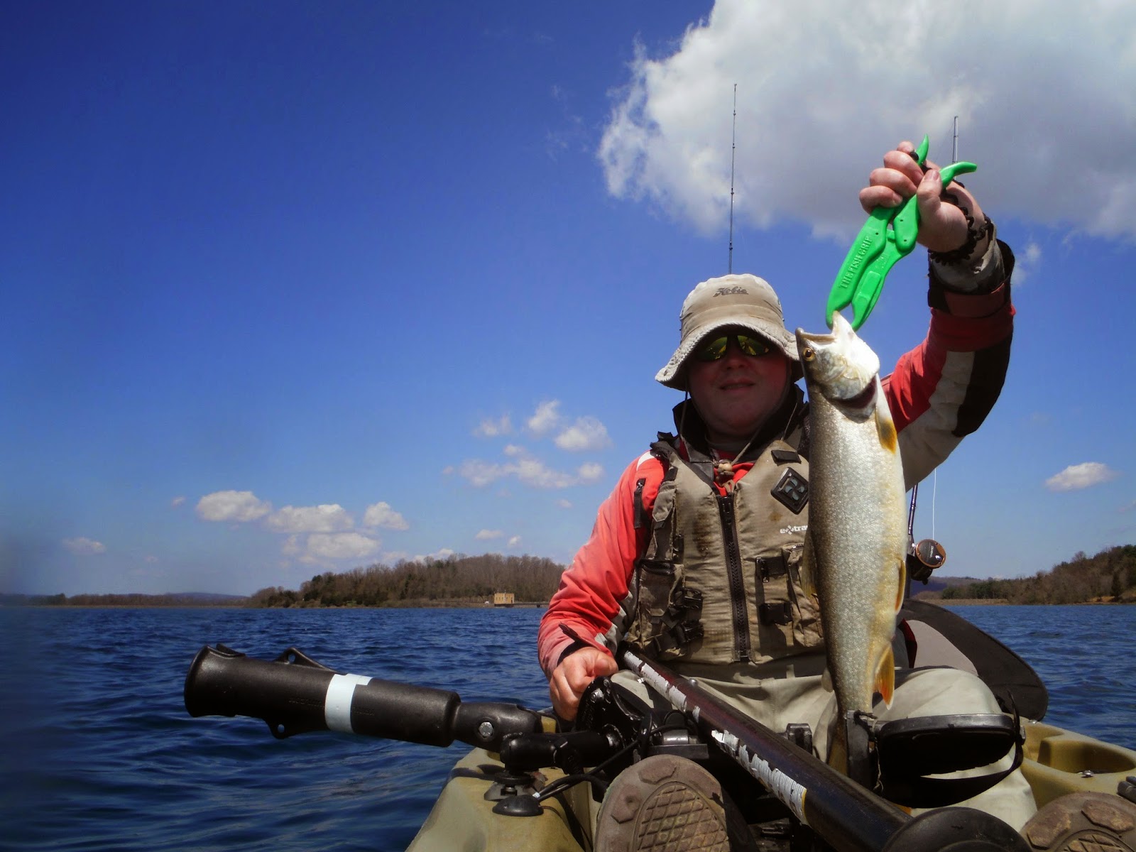 Long Island Kayak Angler April 25, 2014 Round Valley Reservoir Lake