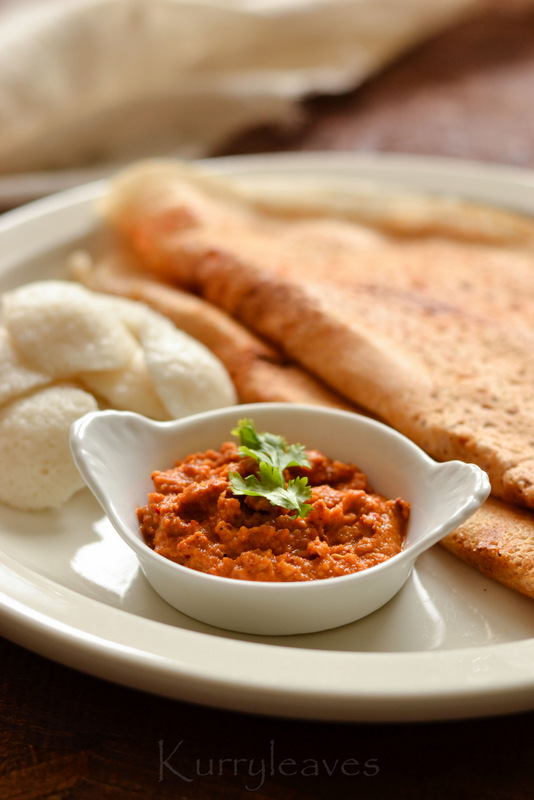 Mysore Sada Dosa Mysore Red Chutney kurryleaves