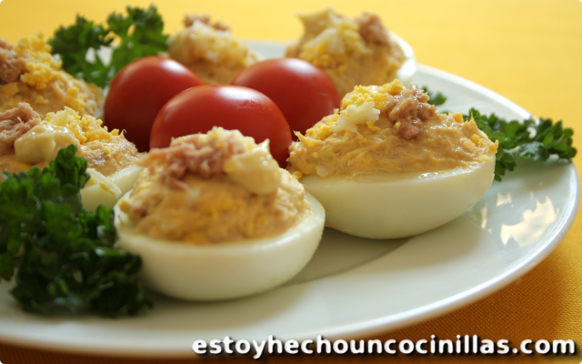 Receta de huevos rellenos de atún