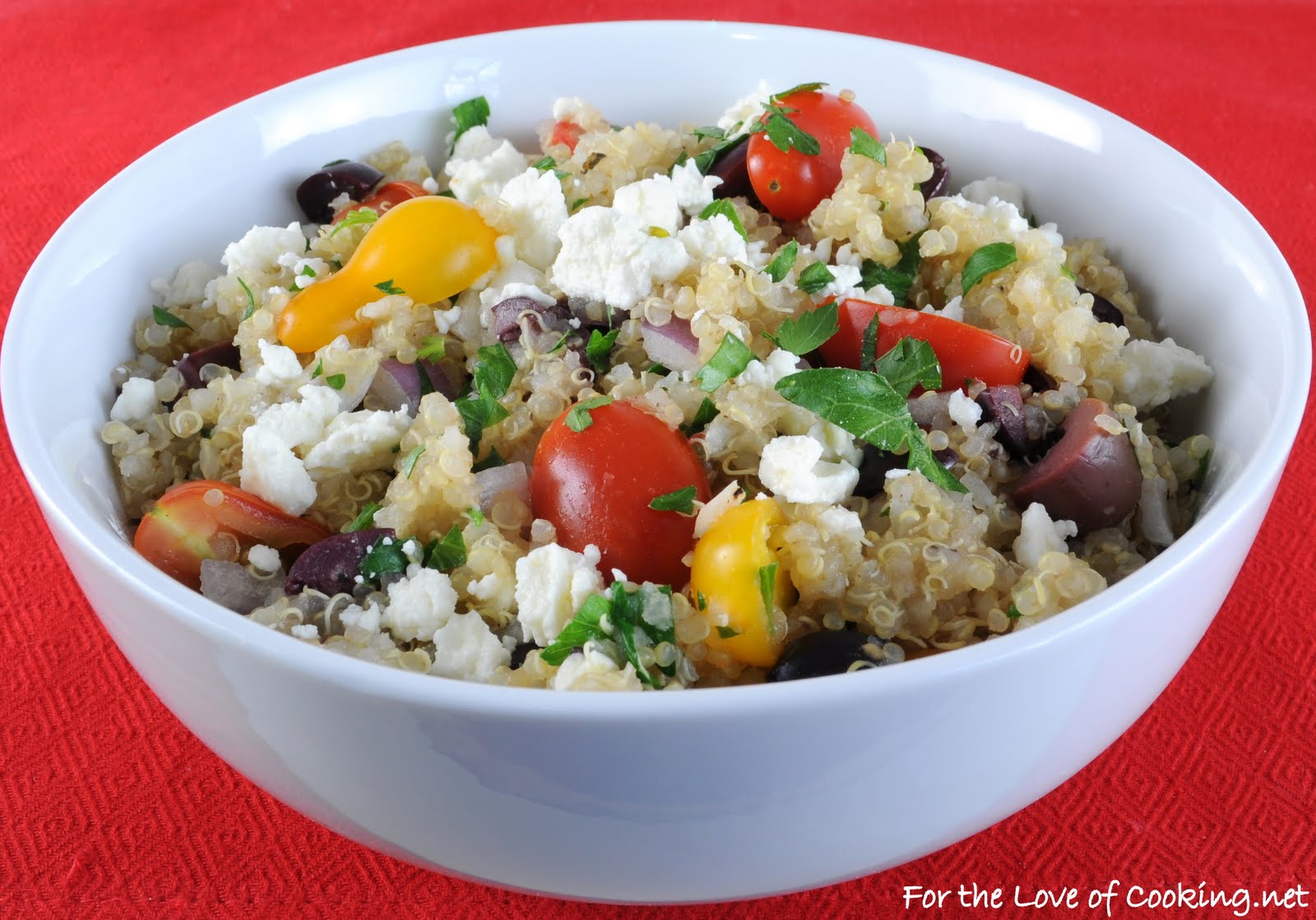 Greek Quinoa For the Love of Cooking