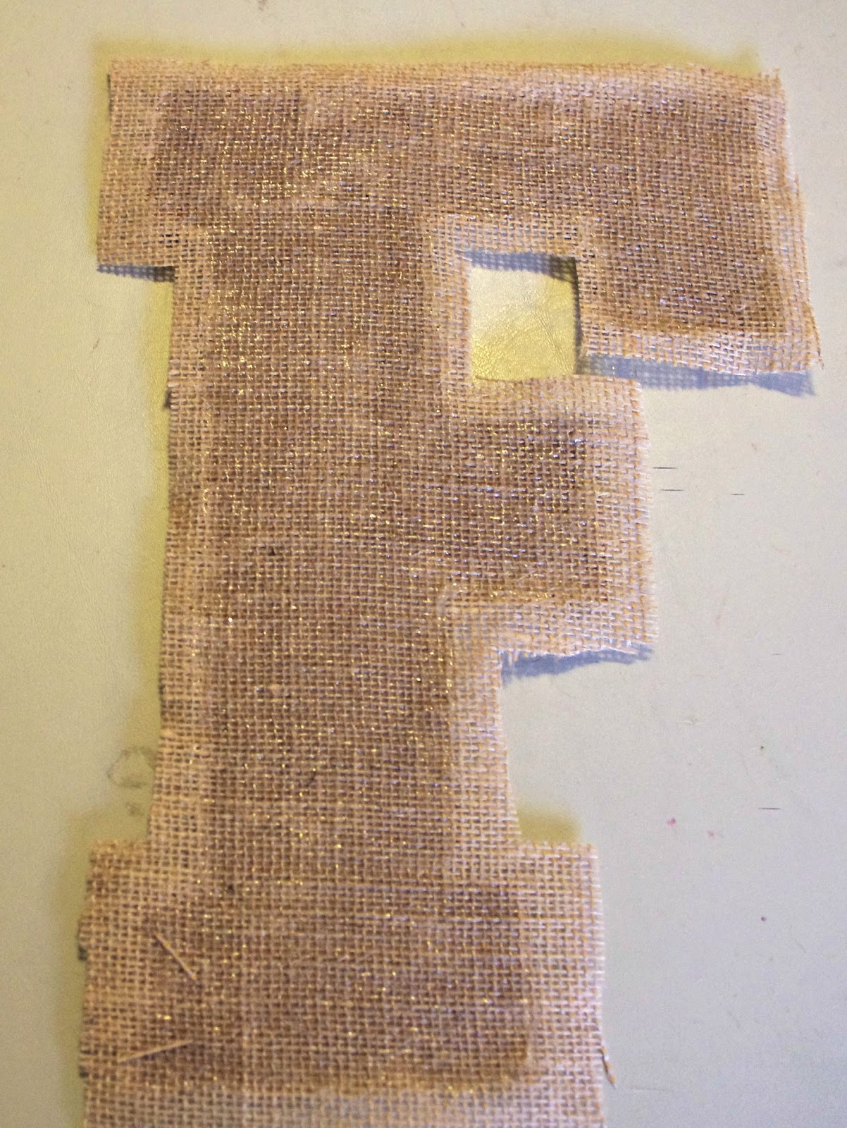 3 Angels Applique Painted Burlap Letter