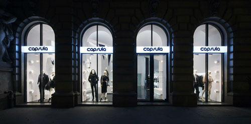 Capsula the Elegant Fashion Store Design shopfront