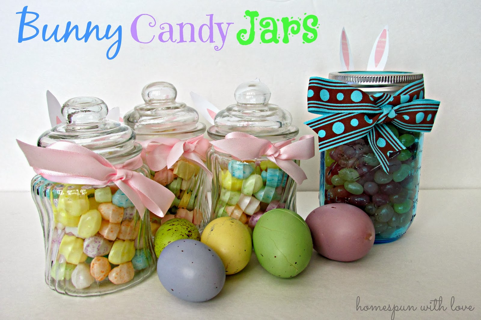 Homespun With Love Bunny Candy Jars