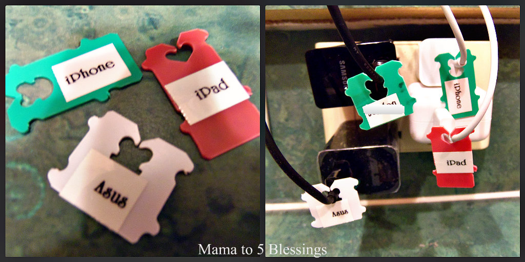 ORGANIZING CORDS WITH PLASTIC BREAD TIES Mama to 6 Blessings
